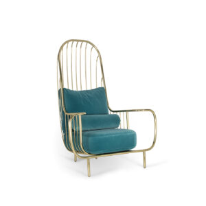 LIBERTY Armchair teal velvet 1