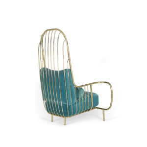 LIBERTY Armchair teal velvet 2