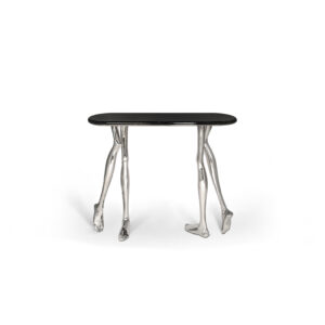 Monroe console Nero Marquina - nickel brass - Bessa (1)