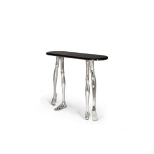 Monroe console Nero Marquina - nickel brass - Bessa (2)