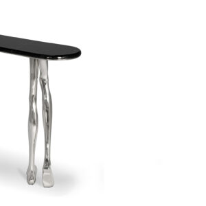 Monroe console Nero Marquina - nickel brass - Bessa (3)