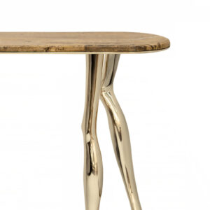 Monroe console Yellow Travertine - polished brass - Bessa (3)