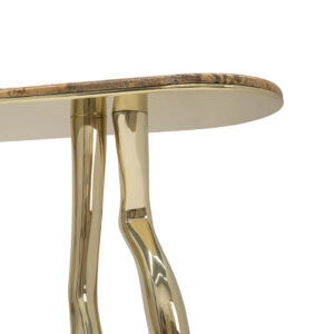 Monroe console Yellow Travertine - polished brass - Bessa (6)